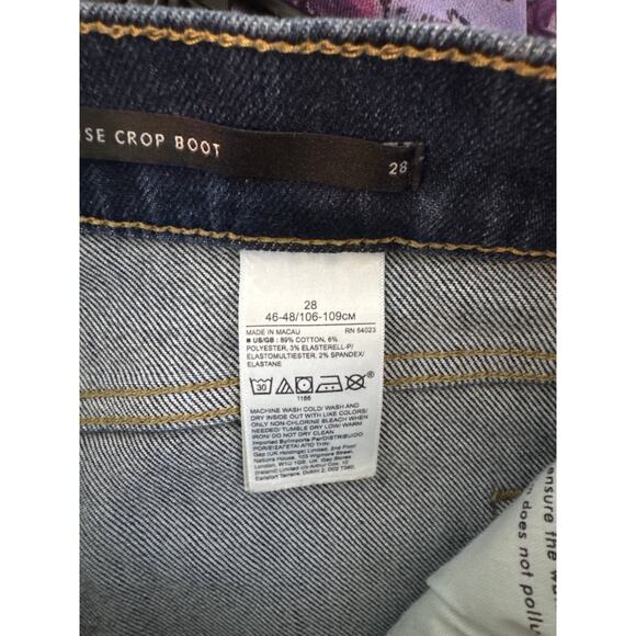 Banana Republic Jeans Women's Size 28 Dark Blue High Rise Boot Crop Pants - Picture 4 of 4